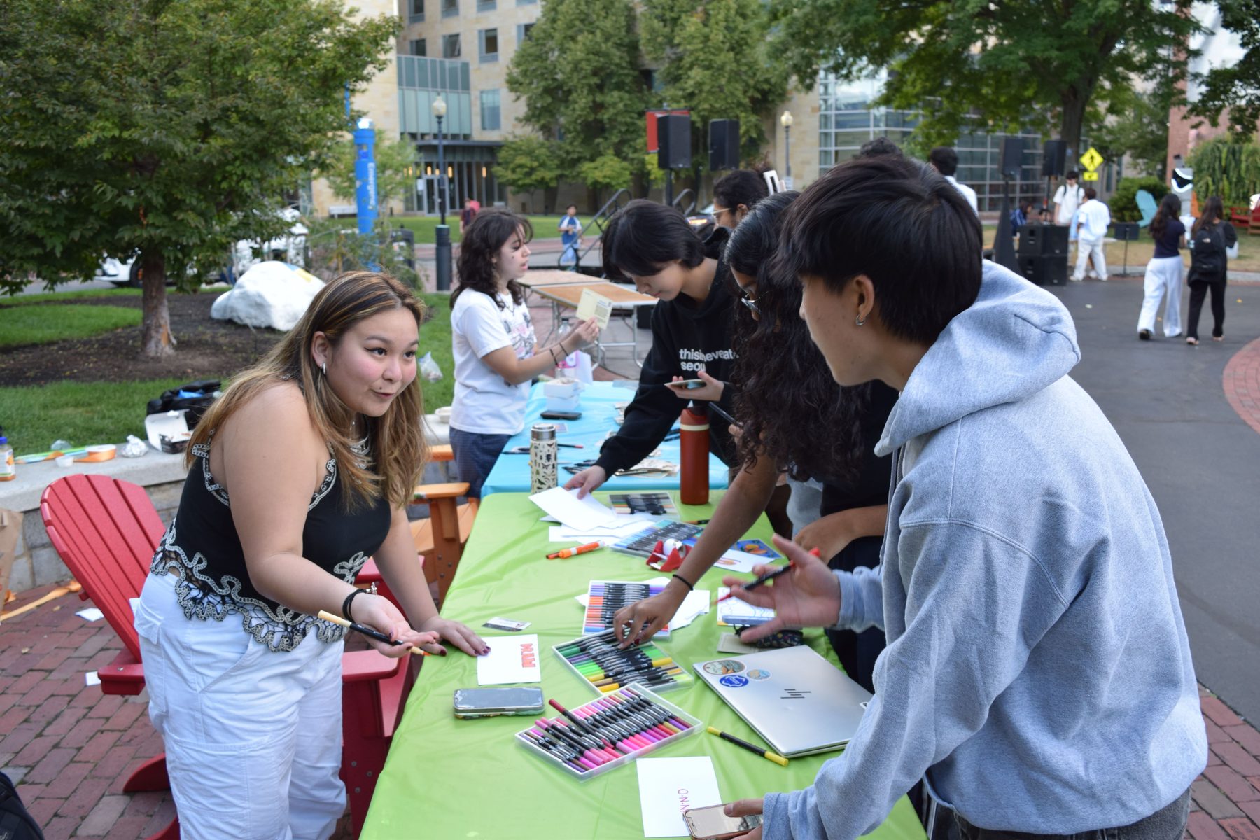An organization's table at Husky Global Fair