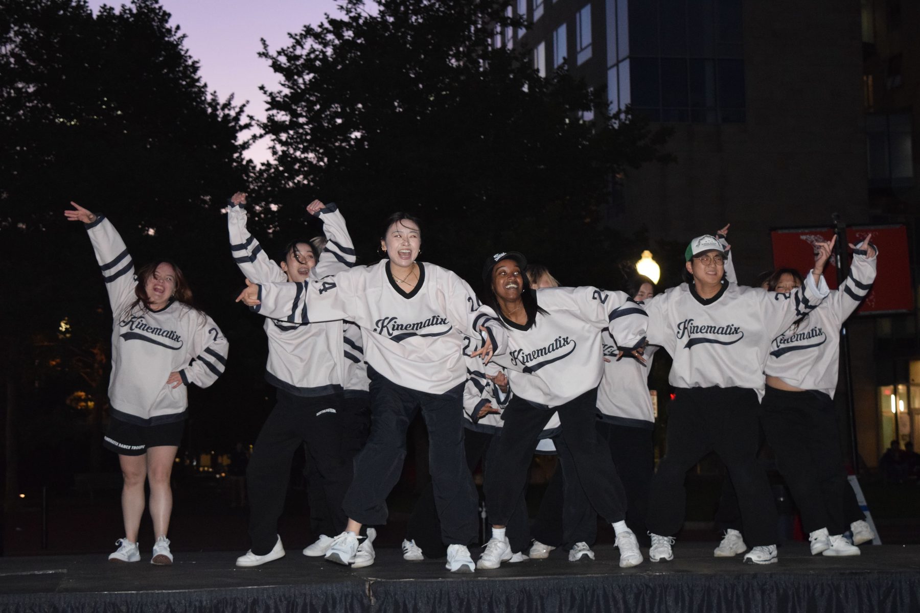 A dance troupe performing at Husky Global Fair