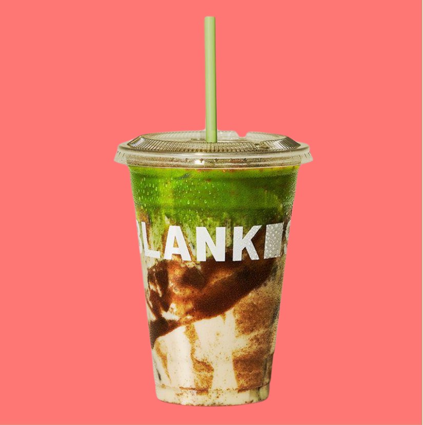 A custom Blank Street matcha drink at the matcha bar