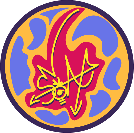 The logo he designed, used in place of the celebrity signature