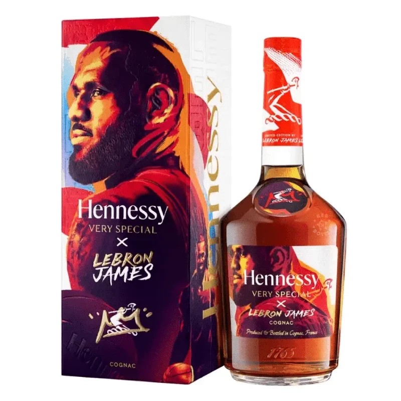 The original Hennessy Very Special x LeBron James limited edition bottle and box
