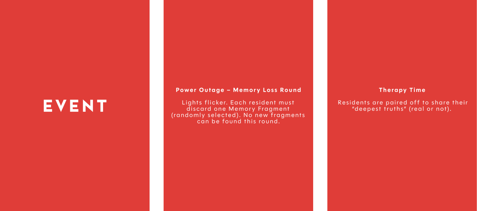 Event cards