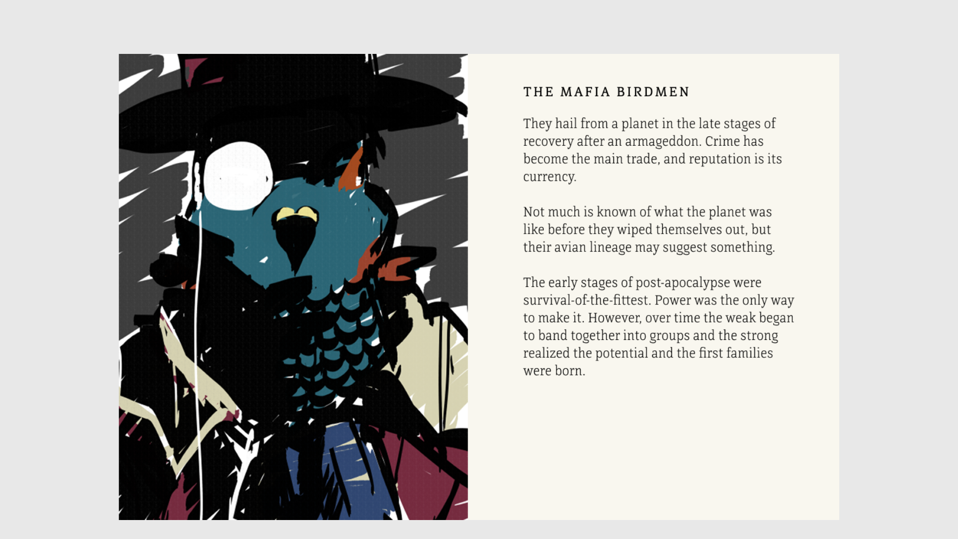 The Mafia Birdmen entry