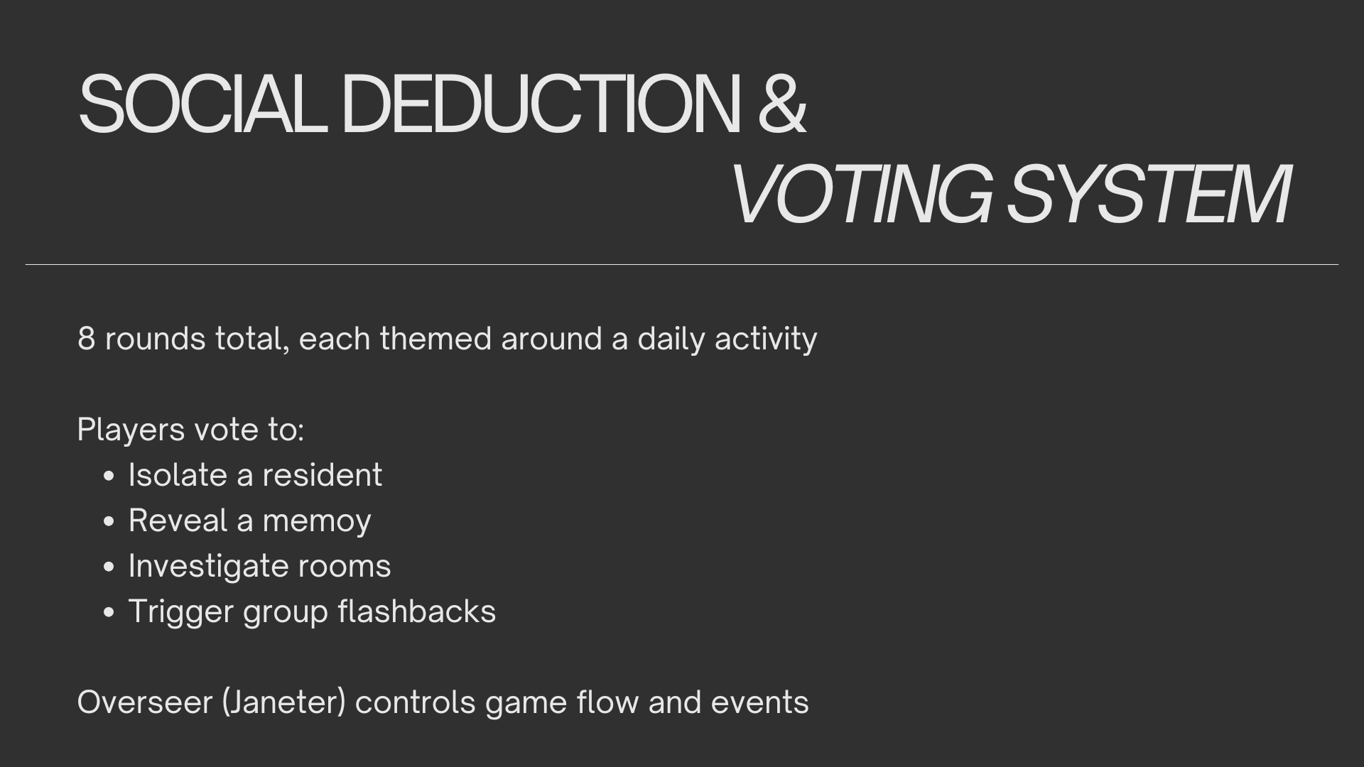Voting system slide