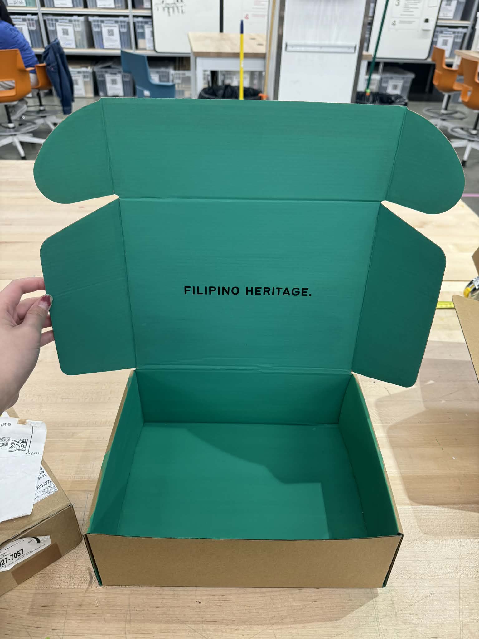 ISA teal box interior