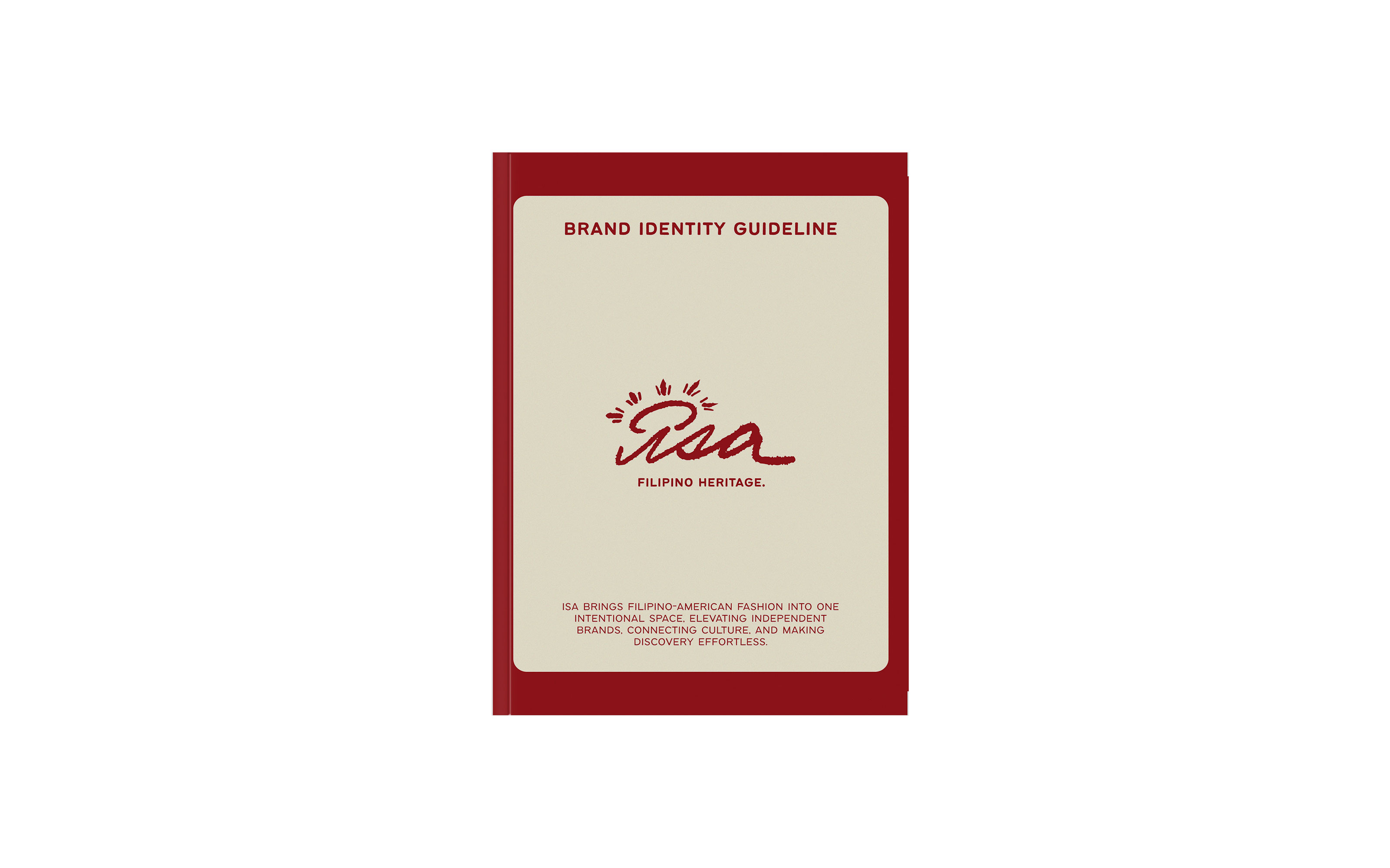 ISA brand identity guideline booklet cover