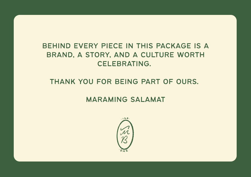 ISA green thank you card back