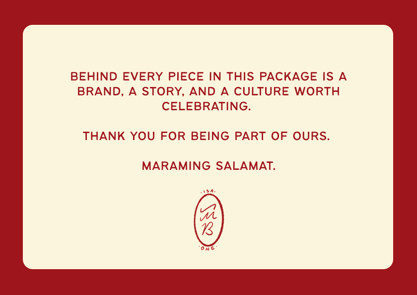 ISA crimson thank you card back