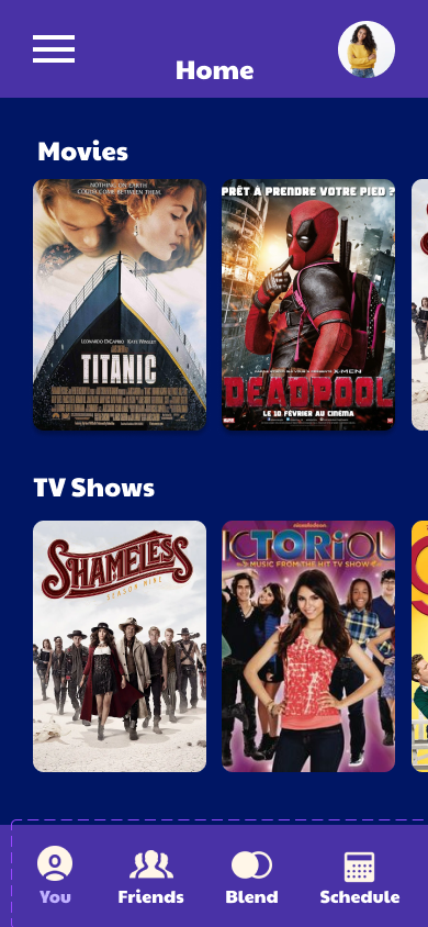 Nextflix home screen