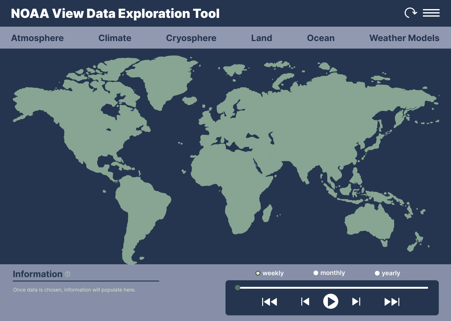 Redesigned NOAA interface