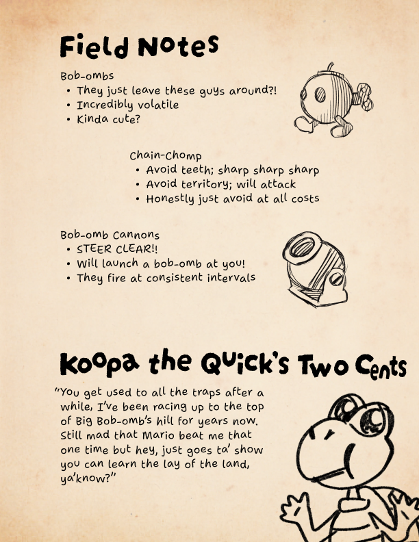 Bob-omb Battlefield field notes