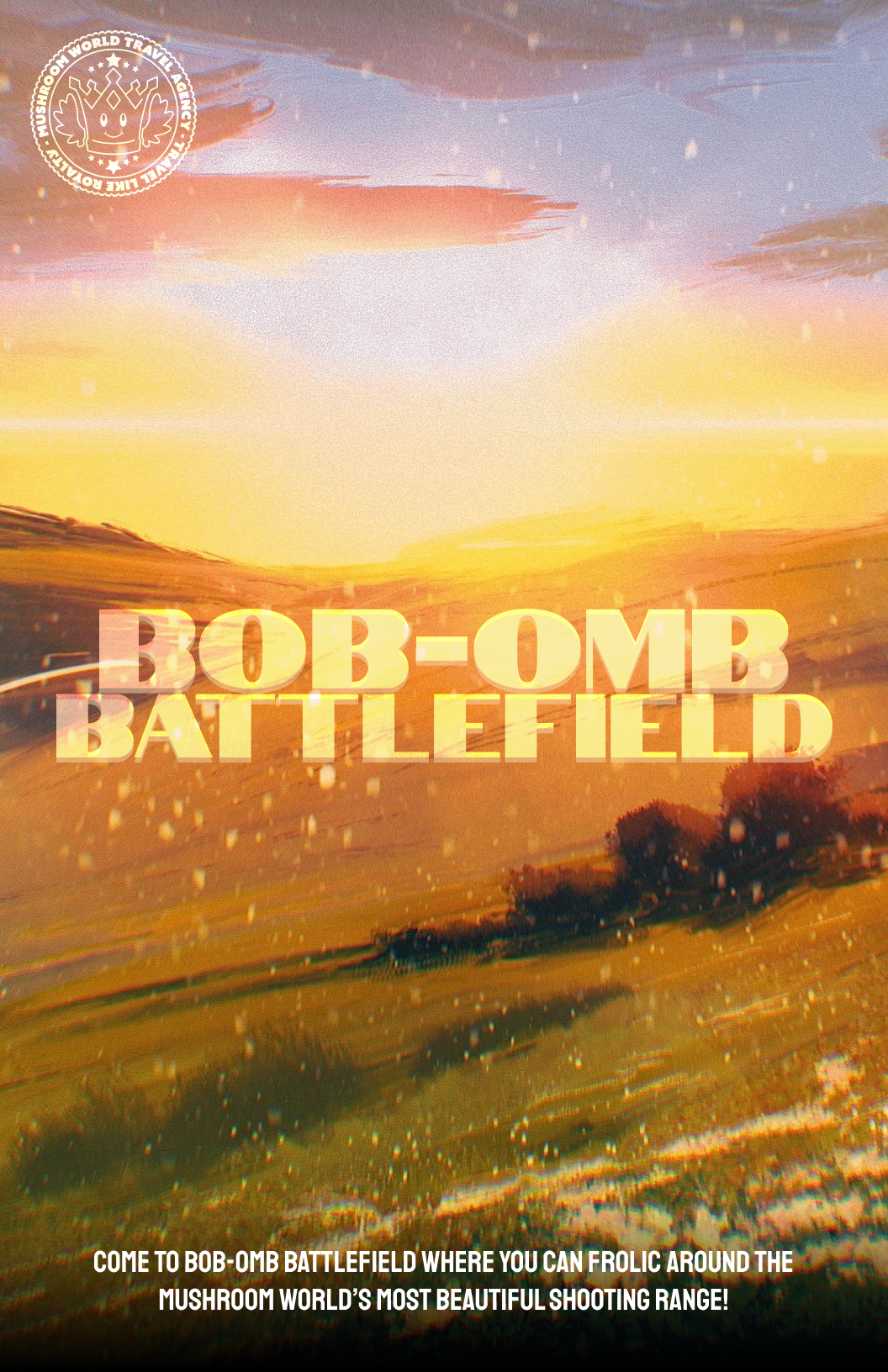 Bob-omb Battlefield travel poster