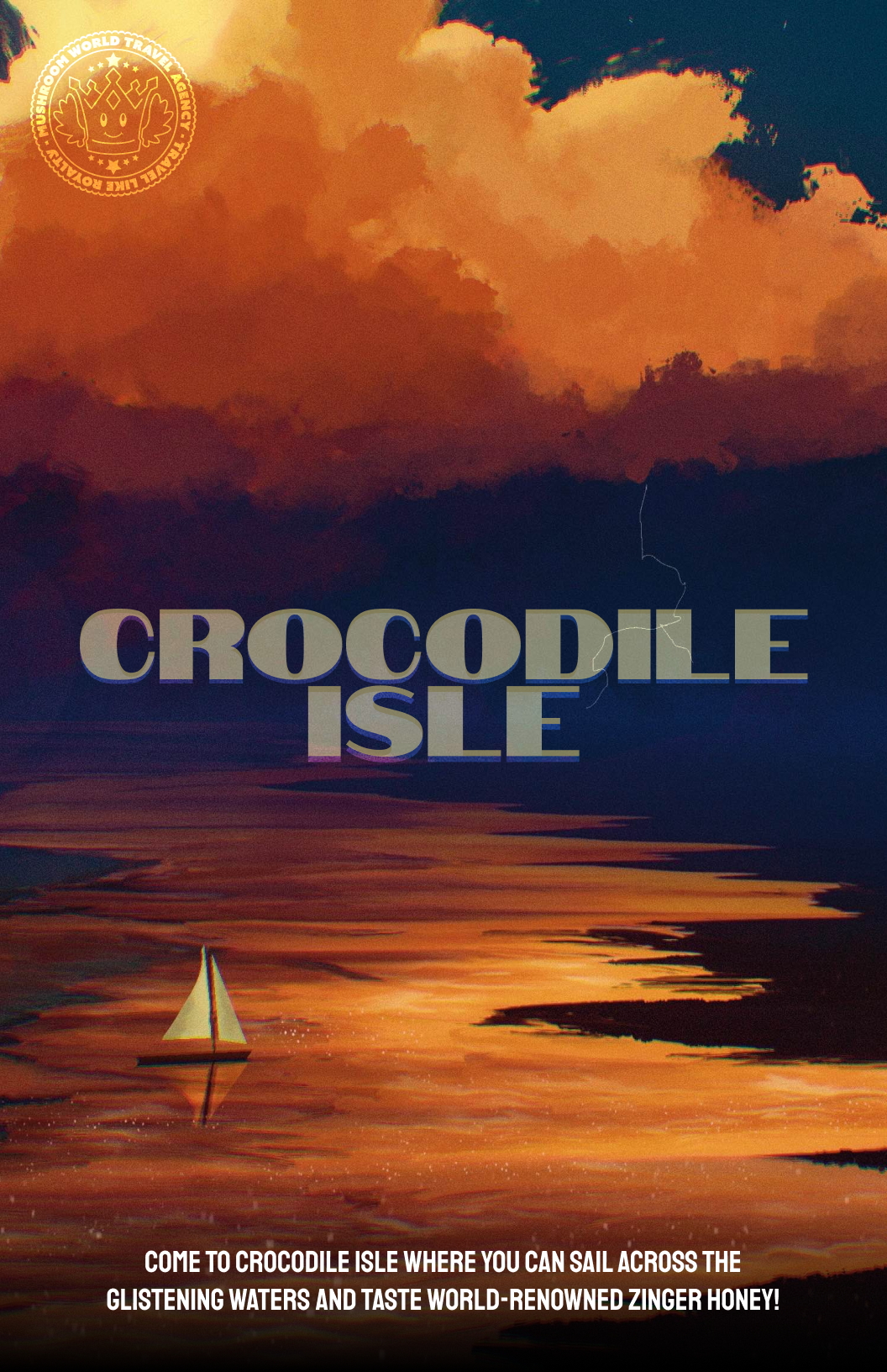 Crocodile Isle travel poster