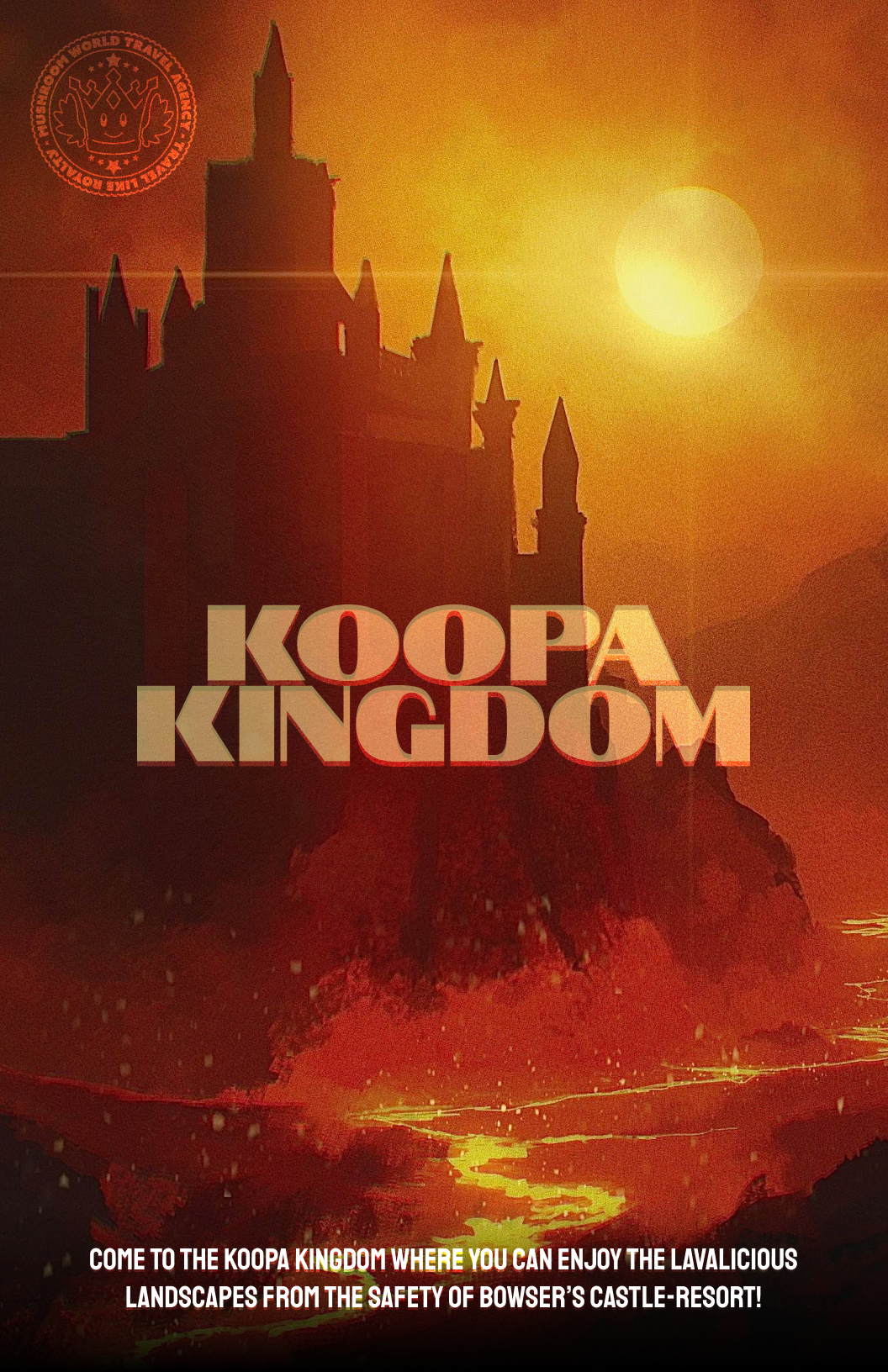 Koopa Kingdom travel poster