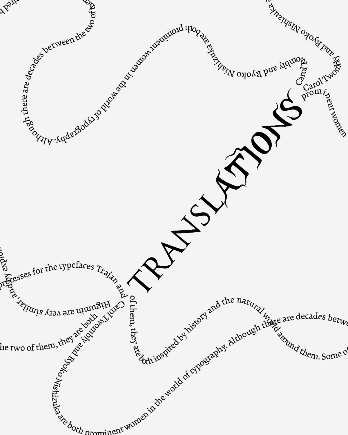 Translations booklet cover